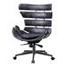 A&J Homes Studio Office Chair, Vintage Black Top Grain Leather & Aluminum Upholstered/Metal in Brown | 44.5 H x 26.6 W x 25.4 D in | Wayfair