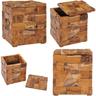 Hocker mit Stauraum Massivholz Teak - Hocker - Hocker mit Stauraum - Home & Living - Braun