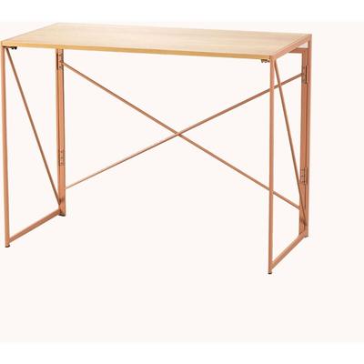 Sklum - Rechteckiger Klappschreibtisch aus mdf und Metall (100x50 cm) Andra Hellrosa Image
