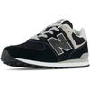 Sneaker NEW BALANCE "574", Gr. 38, schwarz (schwarz, grau), Synthetik, Textil, sportlich, Schuhe
