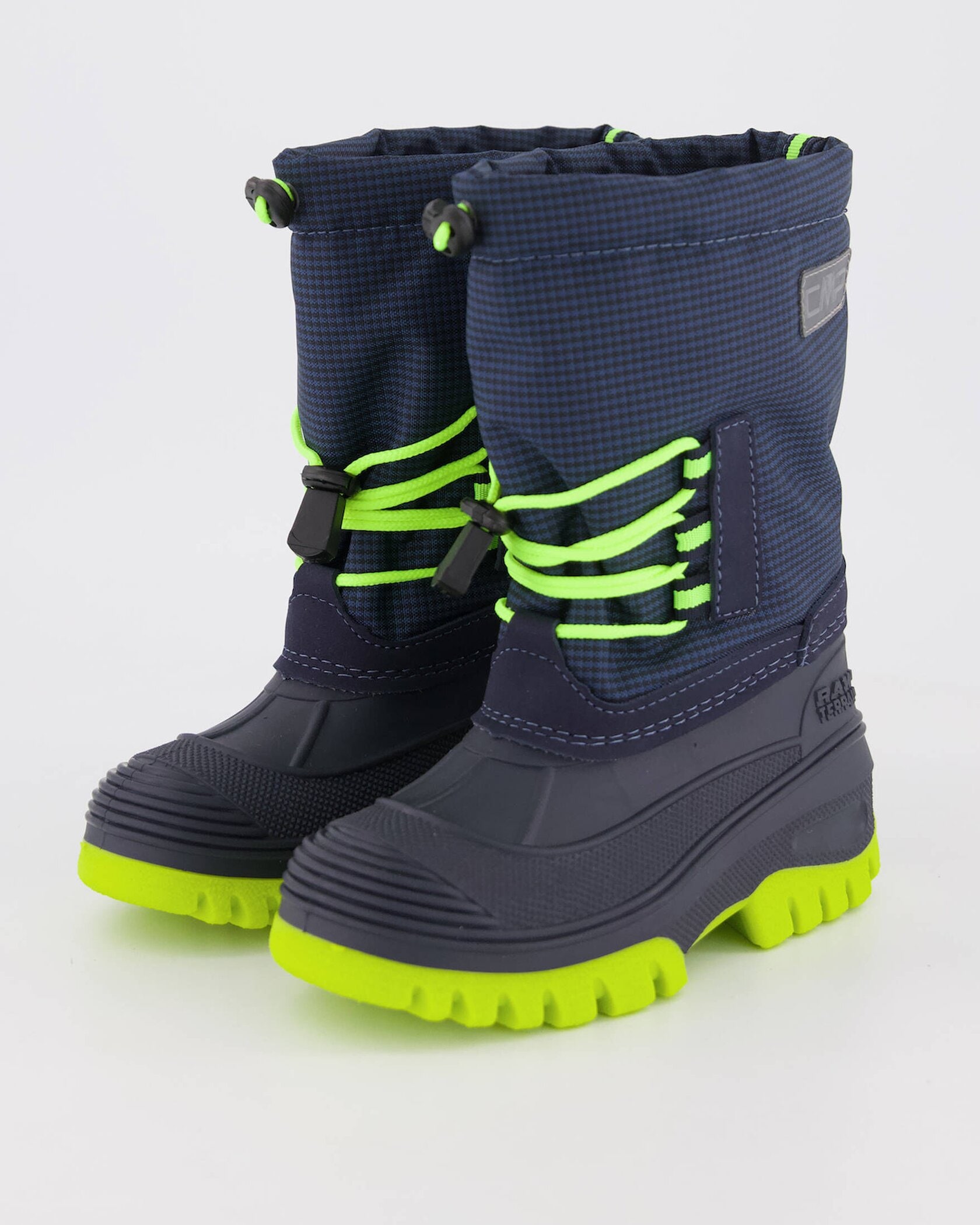 Winterboots CMP "KIDS AHTO WP SNOW BOOTS", Kinder, Gr. 30, blau (navy, lime), Synthetik, Textil, Schuhe Winterboots, Winterschuhe, Winterstiefel, Snowboots, wasserdicht
