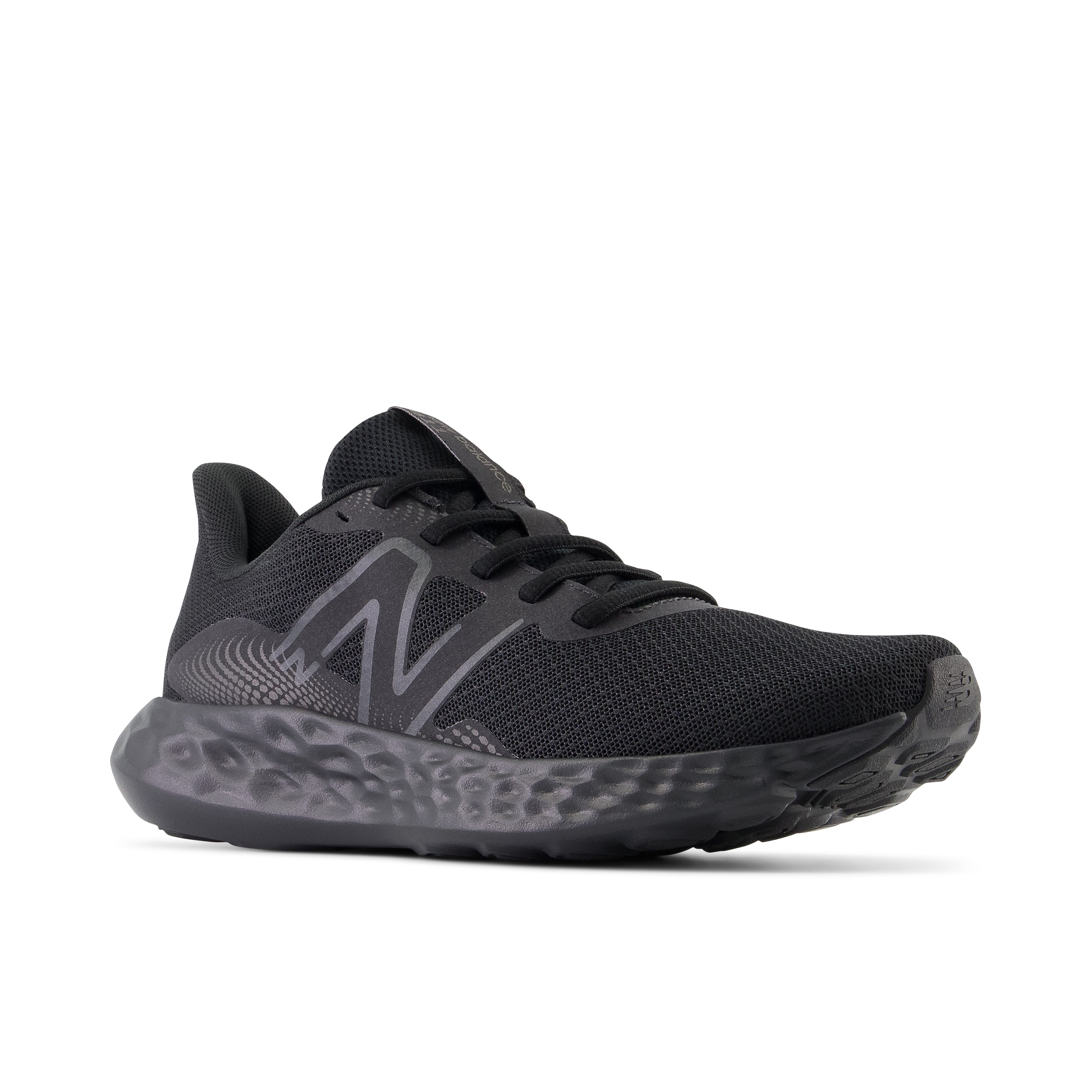 Laufschuh NEW BALANCE "W411", Damen, Gr. 38, schwarz (schwarz, schwarz), Textil, Schuhe Laufschuh