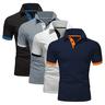 Per uomo POLO Camicia da golf Golf Informale Sport Bavero Manica corta Di tendenza Essenziale Color Block Collage 4 pezzi Estate Standard RossoBiancoBluArancione Blu cieloBluGrigioNero NeroBlu