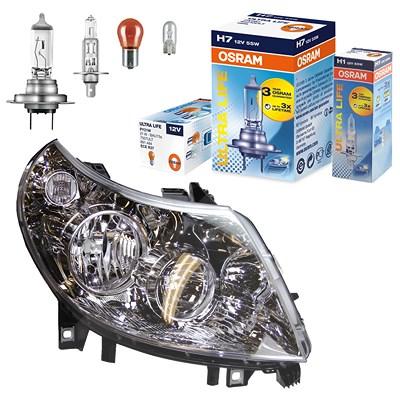 Bestprice 1x Scheinwerfer rechts + Leuchtmittel für Citroën, Fiat, Peugeot Image