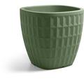 Vaso quadrato in resina 'Tyle' 40 cm. Mimetic Green