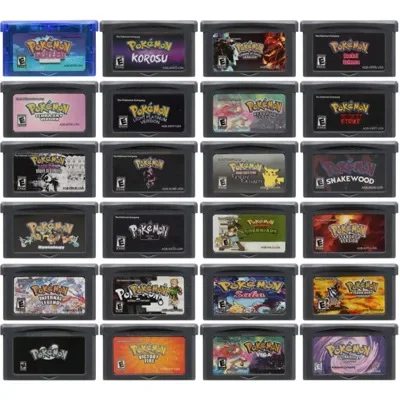 GBA Game Cartridge 32 Bit Video Game Console Card Pokemon Series Glazed Ultraviolet Flora Sky Korosu Vega