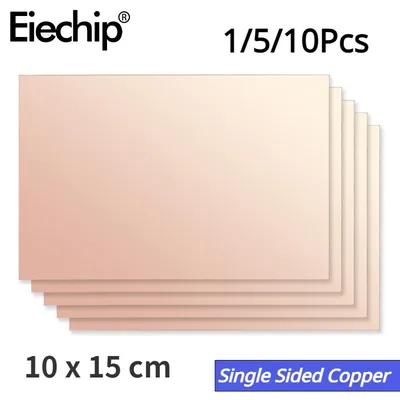 1/5/10 Stück einseitige kupferkaschierte Laminat-Leiterplatte, 10 x 15 cm, verkupfertes Image
