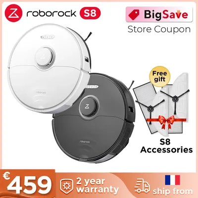 Roborock S8, Intelligenter Saug- und Wischroboter - 6000Pa Starke Saugkraft, DuoRoller-Bürste,