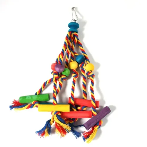 Spielzeug lustige Baumwolle Seil Papagei Spielzeug Biss resistent Vogel reißen Spielzeug Nymphen