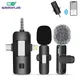GAMINJA Plug And Play Microfono lavalier wireless con riduzione del rumore per iPhone Android 3,5 mm