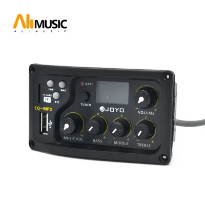 JOYO EQ-MP3 Acoustic Guitar Equalizer with MP3 in Fucntion by TF Card or U-Disk 3 Band EQ Black