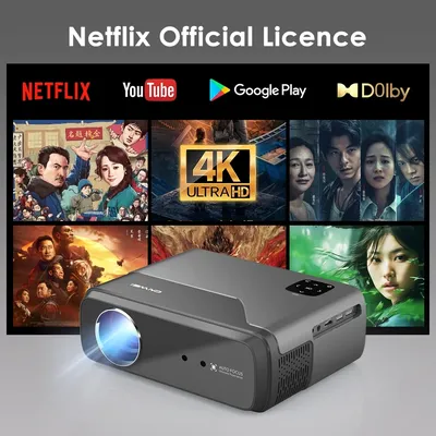 [Google TV Android 14 ][Netflix Official Licence] portable 4k projector 5G WiFi Mini projector Dolby beam Projector Home Theater