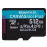 Kingston - Trans Flash 512 Gb Canvas Go Plus (Sdcg3/512Gbsp) Class 10 (Senza Adattatore)