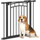 Pawhut - Barrière de sécurité pour chien extensible 74-80 cm, double verrouillage, fermeture