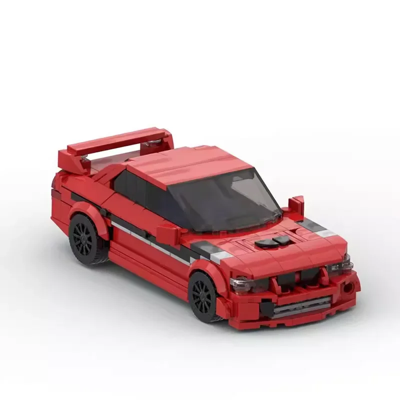 MOC Mitsubishied Lancered EVO V Speed Red Cars Techniced Bausteine Ziegel Set Kinderspielzeug Geschenke für Jungen und Mädchen Image