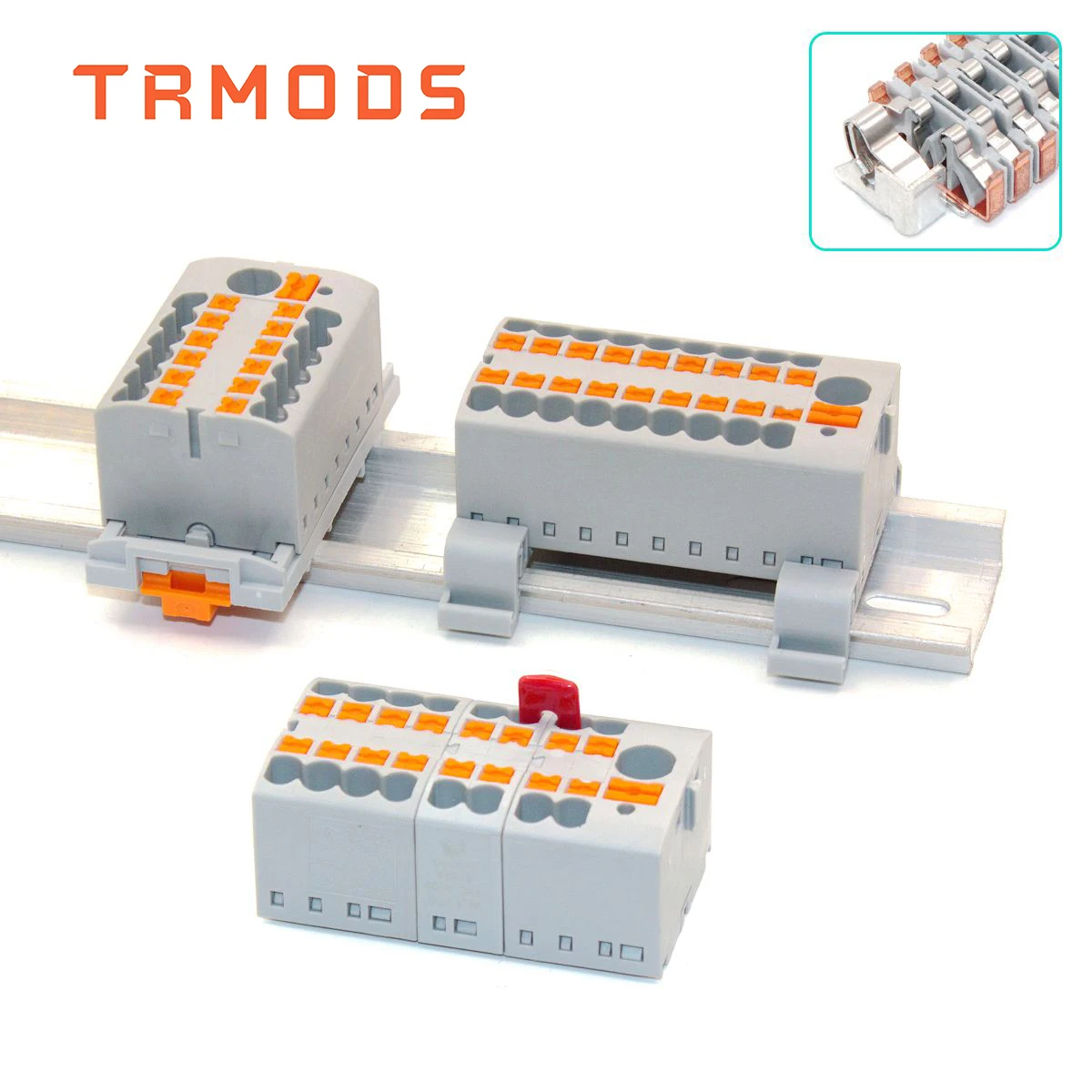 1PCS Draht Elektrische Anschlüsse PTFIX 2,5mm Draht Merging Und Verzweigung Gerät Push-in Terminal Block Stecker montieren Auf Din Schiene Image