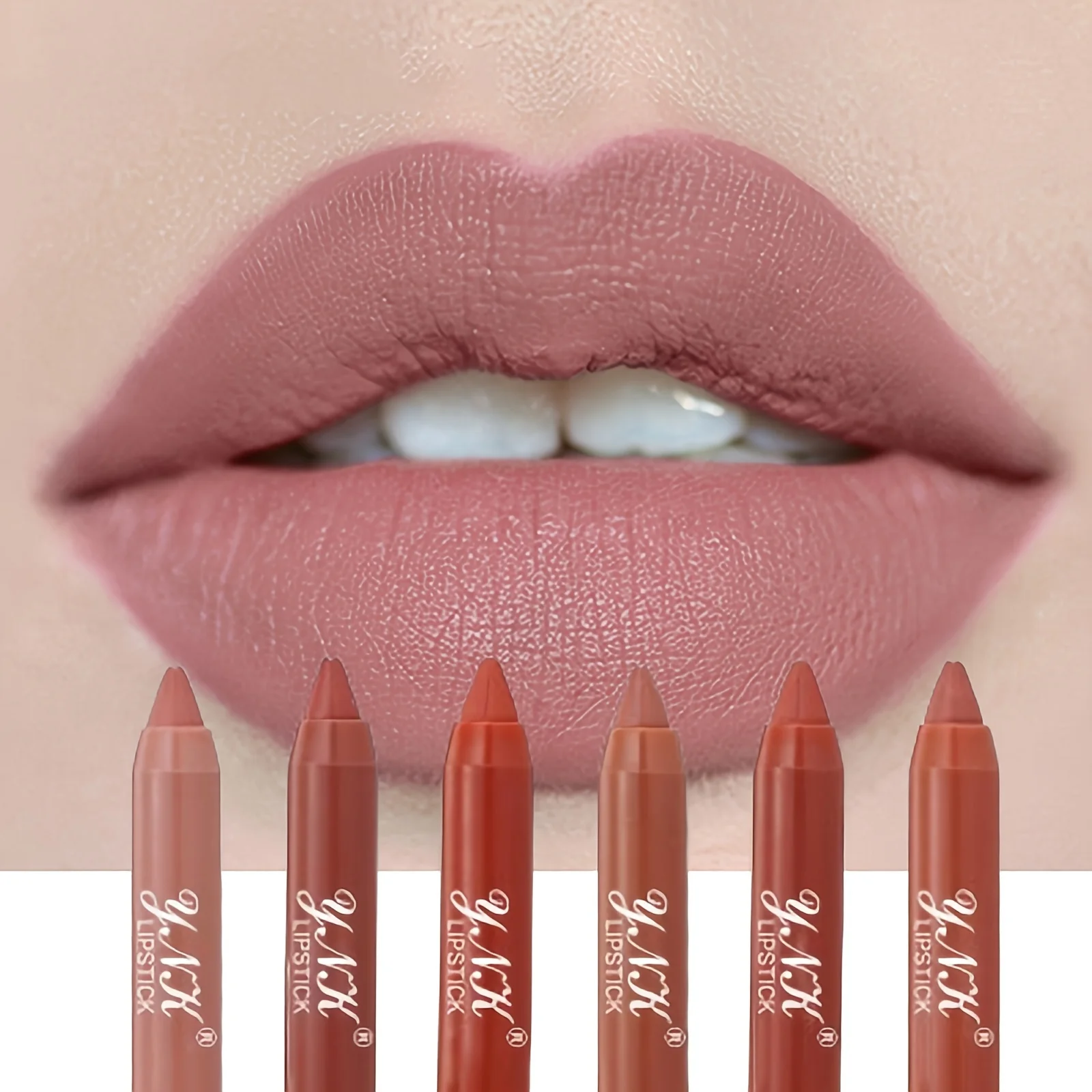 1pc matten Lippenstift Stift automatische rotierende Lippenstift Bleistift wasserdicht nicht verblassen Lip Liner sexy rote Tönung Lippen Make-up Kosmetik