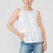 J. Crew Tops | J.Crew Tiered Eyelet Ruffle Tank Top An191 | Color: White | Size: M