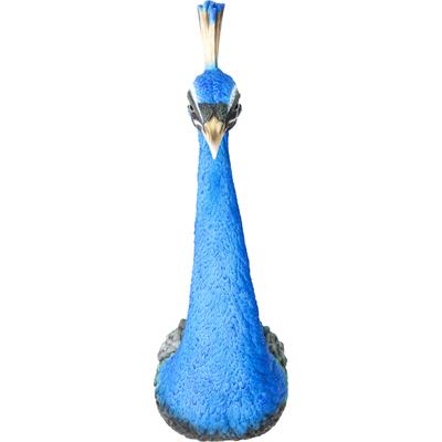 Wandschmuck Kopf eines Pfaus, blau