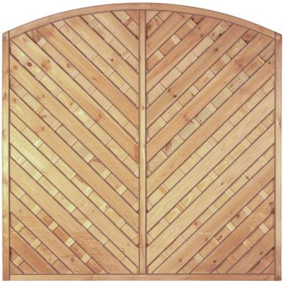 T&J Sichtschutzzaun Maxi-Diagonal Hochbogen Sichtschutz Lamellenzaun Image