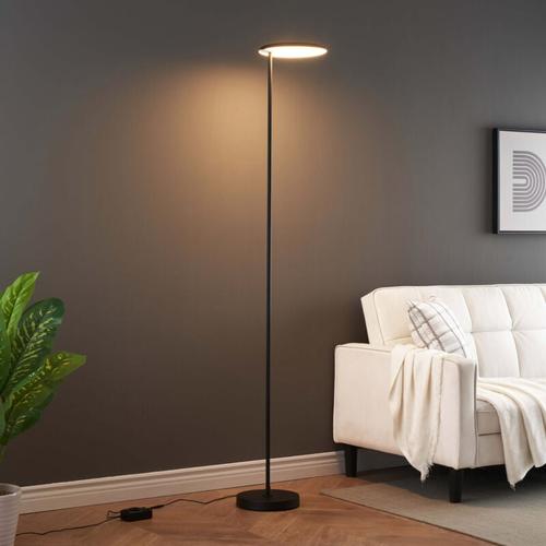 Kosilum - Schwarze minimalistische Stehlampe dimmbar mit verstellbarem Kopf - Kalena