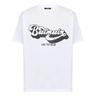 Balmain Mens 70s Logo Print T-Shirt in White Cotton - Size Small | Balmain Sale | Discount Designer Brands