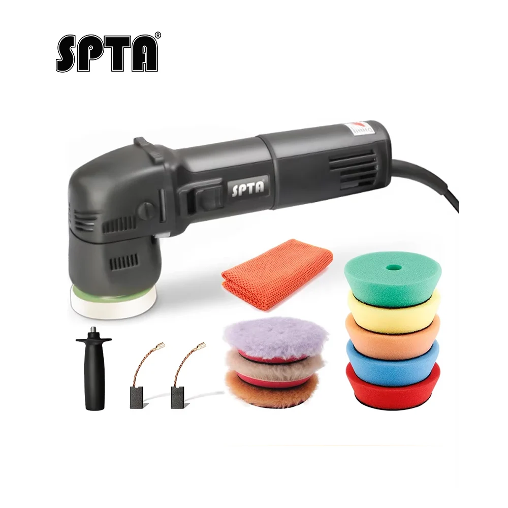 Spta orbital auto polierer 3 zoll 10mm/780w variable geschwindigkeit orbit dual action polierer auto detail ing werkzeuge mit da polier pads Image