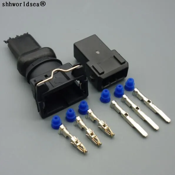 Shhworldsea 3 Pin 3,5 MM für VW Leerlaufdrehzahl Motor Sensor Buchse Elektrische Draht Stecker 3,5 MM Weiblich Männlich stecker Für EV1 443906233 Image