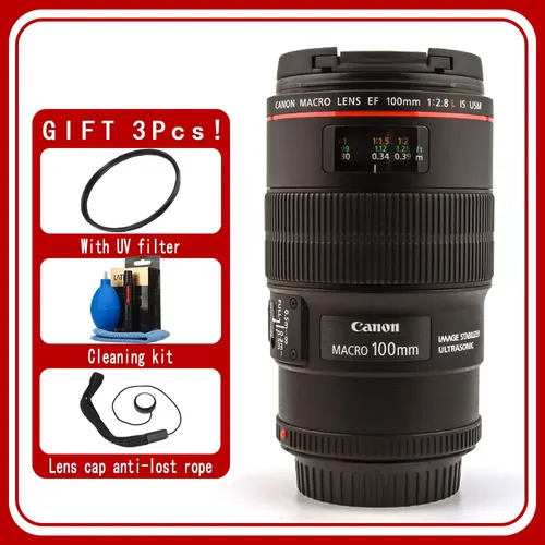 Canon EF 100mm f/2.8L è obiettivo USM per Canon DSLR EOS 5D Mark IV III 5DS 5DSR 6D 5D 7D Mark II 90D 80D 70D 60D