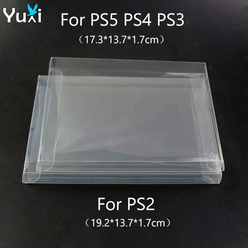 YuXi Klar Transparent Spiel Patrone Box Fall CIB Spiele Kunststoff PET Schutz Für PS5 PS4 PS3 PS2 Image