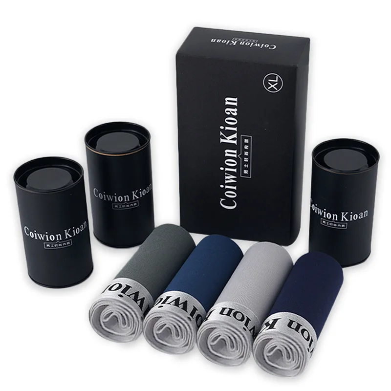 4 teile/los männer Unterwäsche Mode Trend Sexy Boxer Shorts Atmungsaktive Weiche Unterhose U Konvexen Dessous Antibakterielle männer Shorts Image