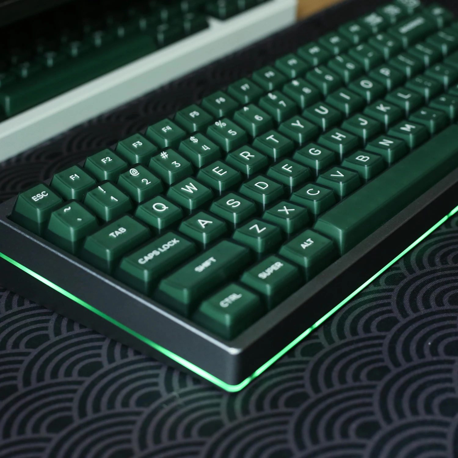 Kbdiy tasten sa profil tastatur tasten kappen pbt grün durchscheinende tasten kappe für mechanische tastaturen gaming iso custom double shot Image