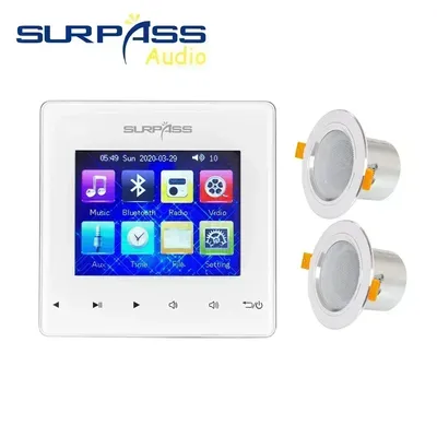 Home Mini Touch Key Audio Bluetooth Wandverstärker 2*20W FM Radio Türklingel mit Image