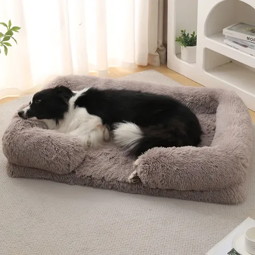 Hunde couch Bett Plüsch und bequemes langlebiges beruhigendes Hunde bett rutsch fester Boden ortho