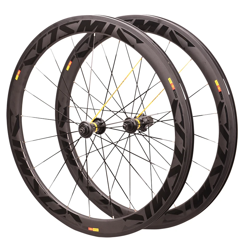 HUB in carbonio 700c Cuscinetto in ceramica UDTwill Ruote in carbonio cosmico Larghezza 50mm Set di ruote per bici da strada Freno a disco con cerchio 3T1000