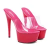 2022 sommer Hausschuhe 6 Farbe Rot Weiß Schwarz Frauen Plattform Schuhe Sexy Nachtclubs T bühne