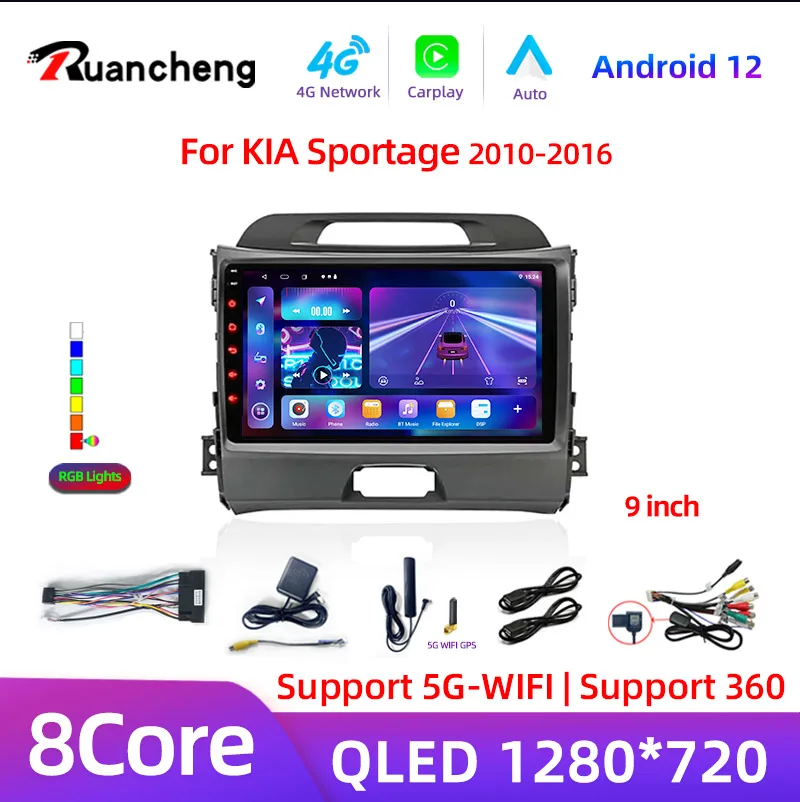 Für KIA Sportage 2010 2011 2012 2013 2014 2015 2016 2Din Auto Android Radio Multimedia Player 2 Din Autoradio Video GPS Navi WiFi Image