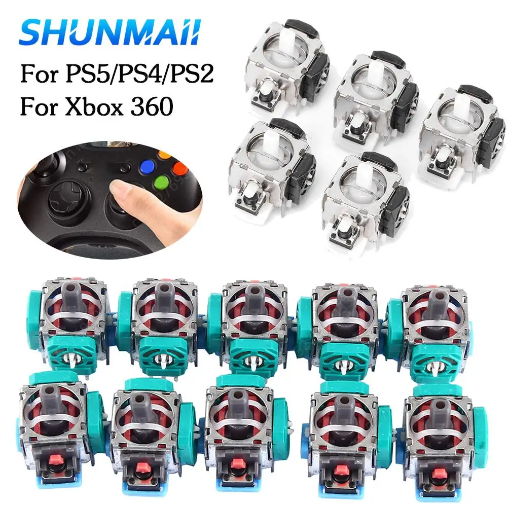 5/10 stücke 3D Analog Joystick für Xbox 360 Sensor Modul Daumen Stick Ersatzteile für ps5/ps4/ps2 Gamepad Controller Zubehör Image
