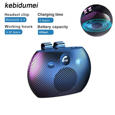 Auto Audio Receiver Bluetooth 5,3 Freisprecheinrichtung Sonnenblende Clip Universal Bluetooth Freisprecheinrichtung Auto Kit Drahtlose MP3 Musik Player
