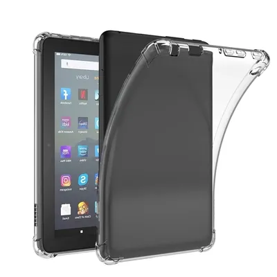 For Kindle Fire 7 2022 2019 2017 Case Transparent Silicone TPU Back Tablet Cover for Kindle Fire 7.0