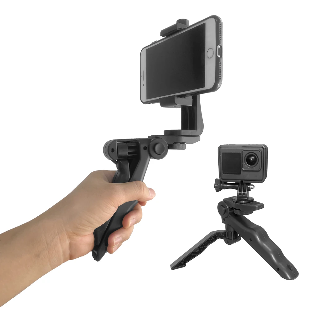 360° Rotating Smartphone Mini Tripod Desktop Tripod Stand - Expandable Selfie Stick for Gopro 12 11 10 9 Insta360 X3 camera