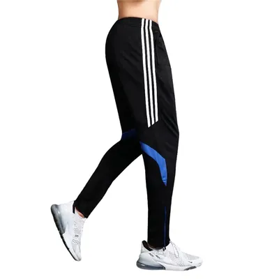 Running Pants for Men Training Jogging Sports Pants With Zipper Pockets Trousers Football Fitness