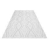 White 79 x 40 x 0.4 in Area Rug - Hokku Designs Rectangle Huxtyn Area Rug w/ Non-Slip Backing Metal | 79 H x 40 W x 0.4 D in | Wayfair
