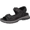 Trekkingsandale WALDLÄUFER "H-Sora", Damen, Gr. 4 (37), schwarz, Textil, Nubukleder, sportlich, Schuhe, Outdoorschuh, Sommerschuh, Keilabsatz, in bequemer Schuhweite H