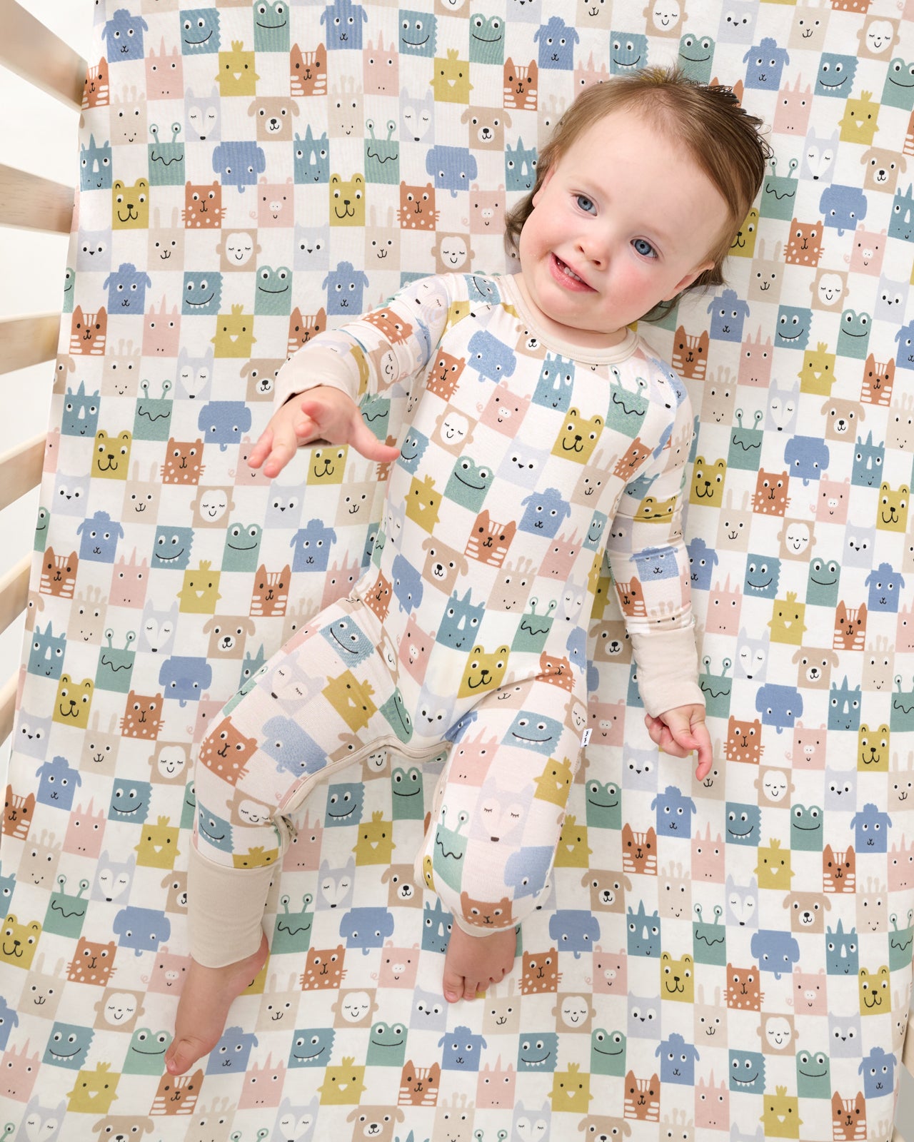Check Mates Fitted Crib Sheet - S