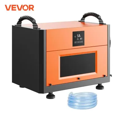 VEVOR 156 Pints Commercial Dehumidifier with Drain Hose for Crawl Spaces Basements Warehouse & Job