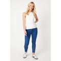 Dorothy Perkins Womens Darcy Mid Rise 7/8 Jean - Blue Cotton - Size 8 UK | Dorothy Perkins Sale | Discount Designer Brands