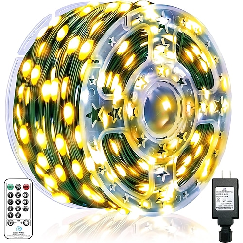328ft 100m Flexible LED Lichterkette IP67 wasserdicht Streifen Lichterkette 1000 LEDs Warmweiß kreative Lichterkette Feiertagslichter Party Hochzeitslichter 29V Image