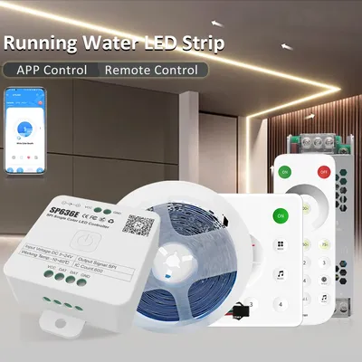 WS2811 Horse Running Led Strip 24V 2835 120Leds/m BanlaX APP Control 10M 15M 20M Sequential Water