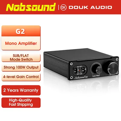 Nobsound Hi-Fi G2 Mono Channel Digital Amp Subwoofer / Full-Frequency Mini Stereo Audio Home Desktop Power Amplifier 100W